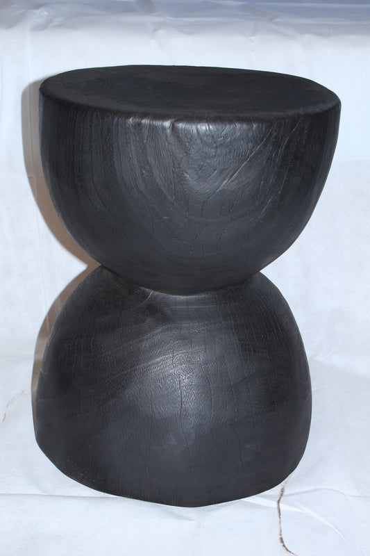 Stool Hourglass Shou Sugi Ban