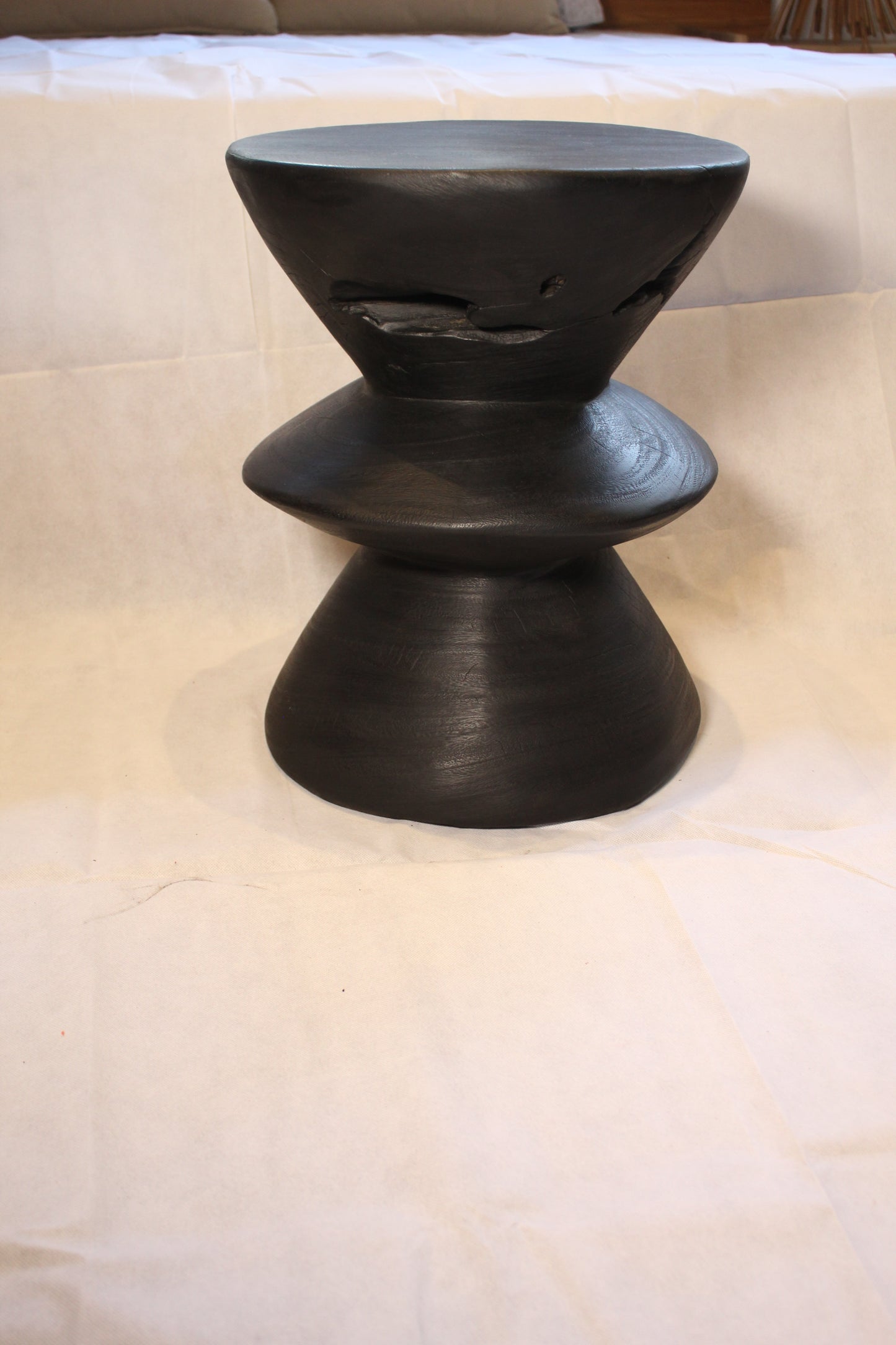 Stool Acordeón Shou Sugi Ban